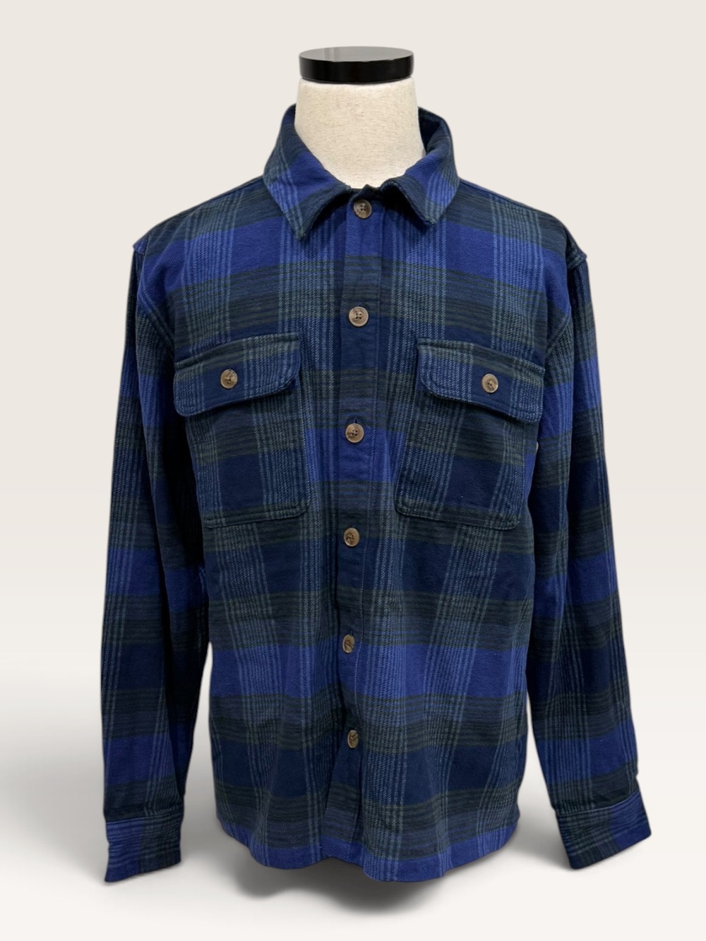 Marmot Mountain Works Men’s Incline Heavyweight Flannel Shirt Blue Plaid NWT